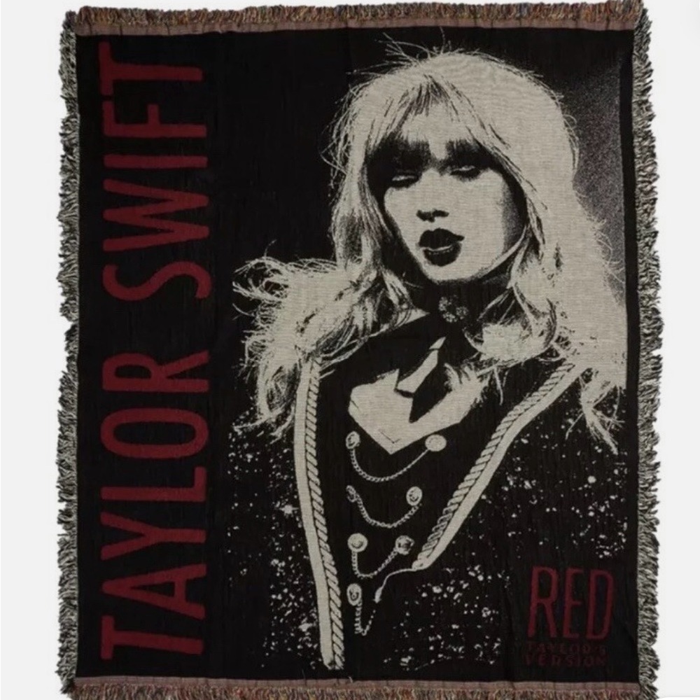 Taylor Swift Black and Red Decorative Throw